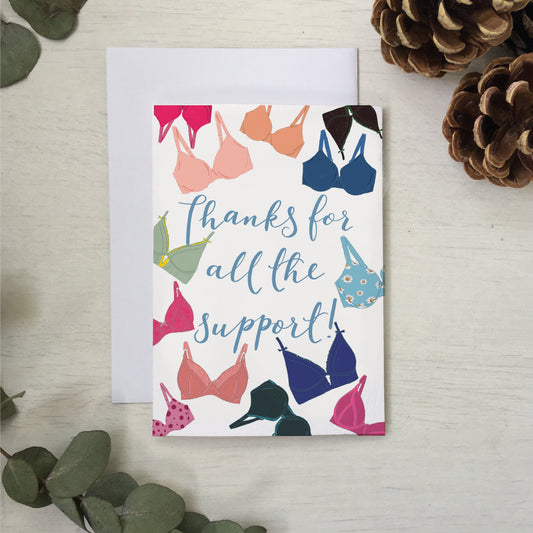 Thanks for the support bra card Cards And Hope Designs   