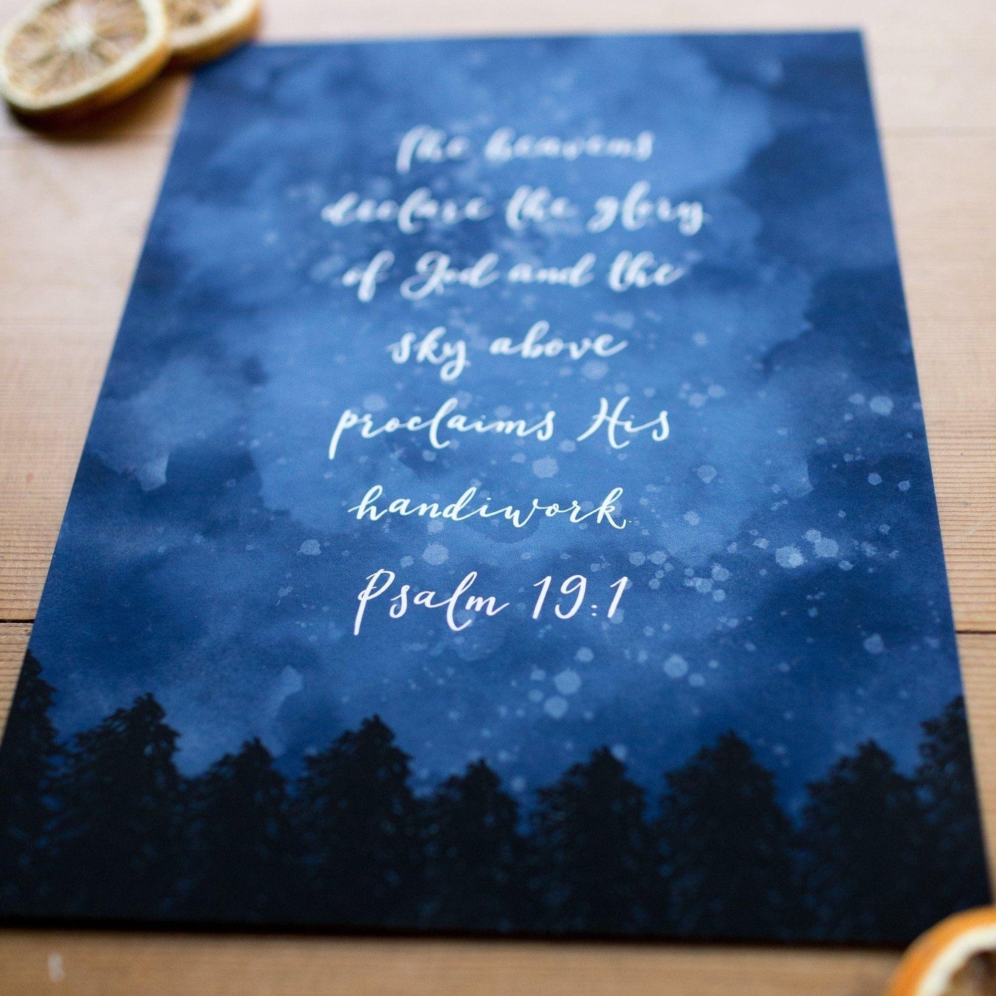 And Hope Designs Print The heavens declare Christian print