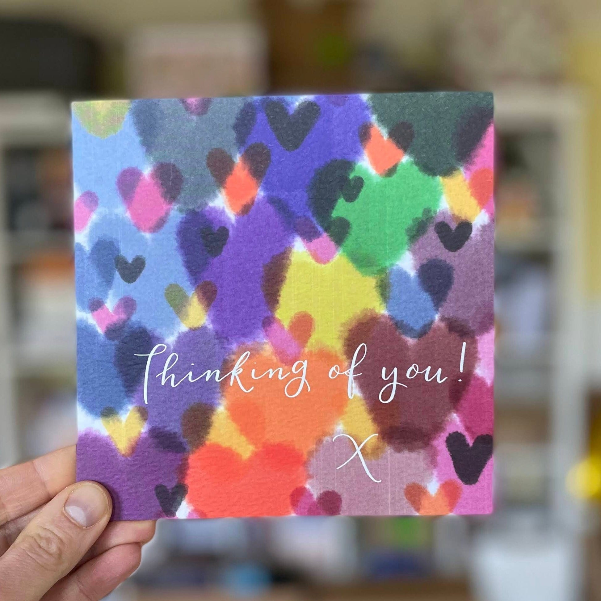 And Hope Designs Greeting & Note Cards Thinking of you watercolour heart card