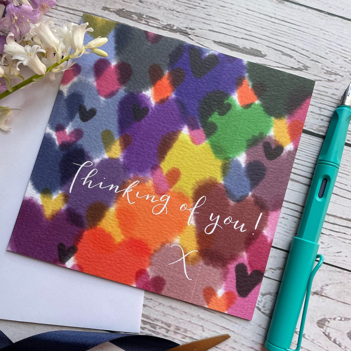 Thinking of you watercolour heart card Greeting & Note Cards And Hope Designs   