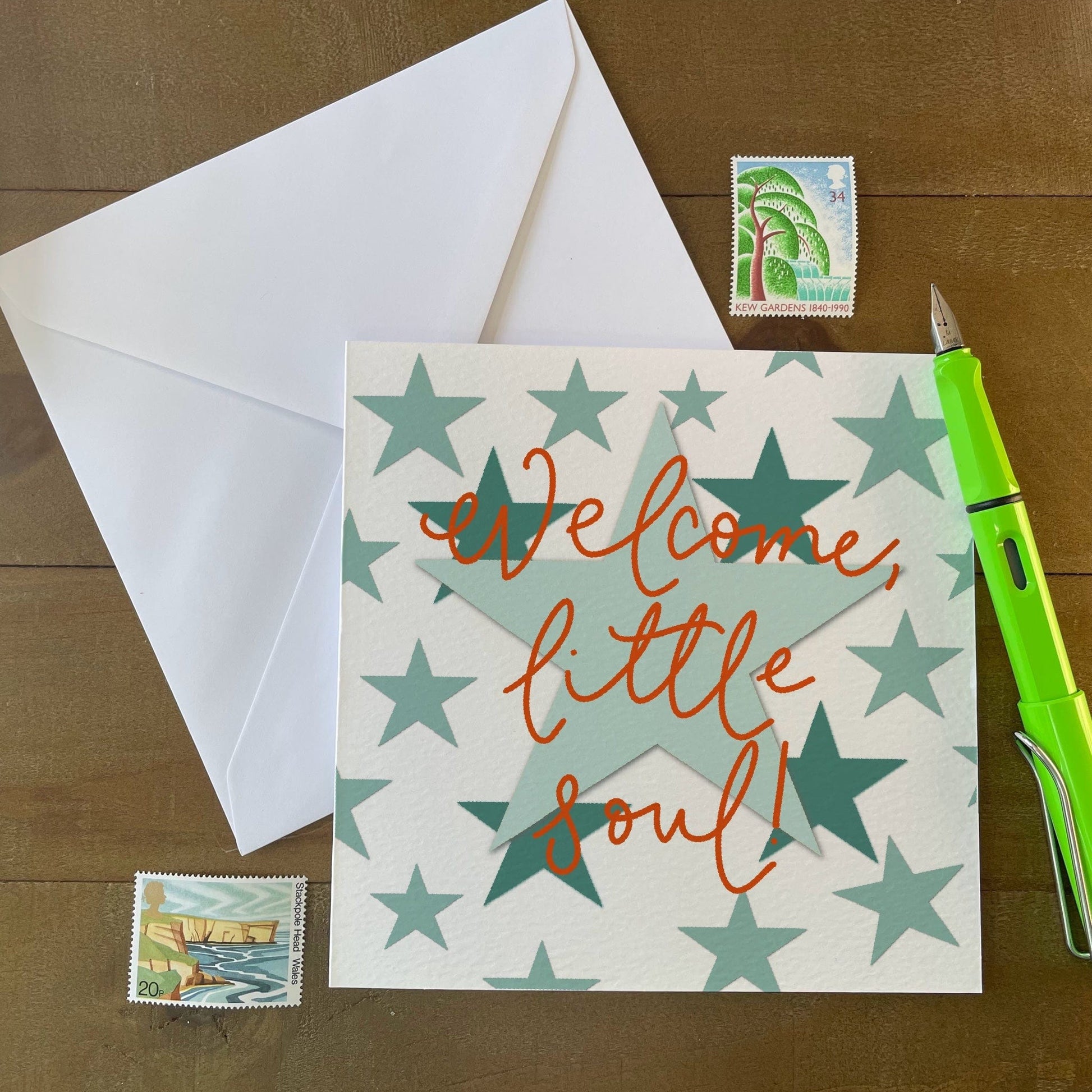 And Hope Designs Cards Welcome little soul Christian new baby card