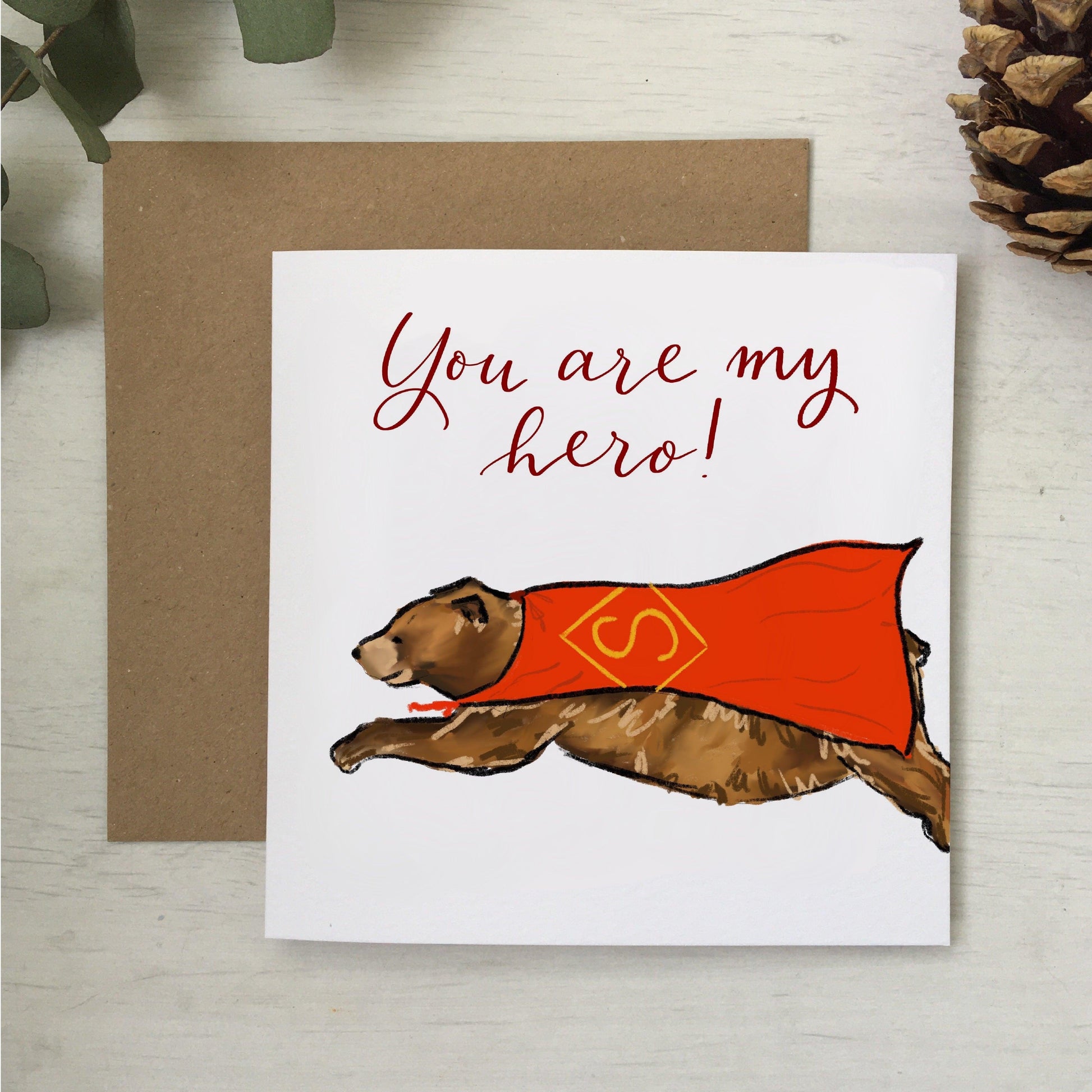 And Hope Designs Greeting & Note Cards You are my hero bear card