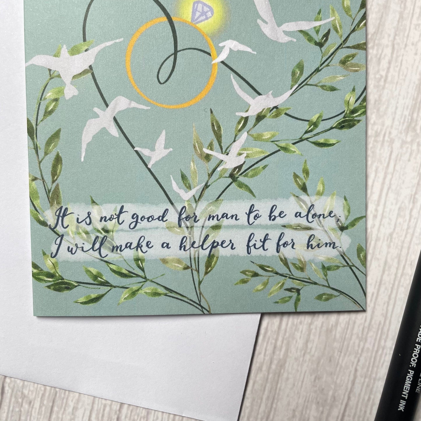 Christian engagement card And Hope Designs Cards