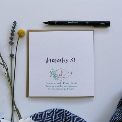 Christian sewing heart card And Hope Designs Cards