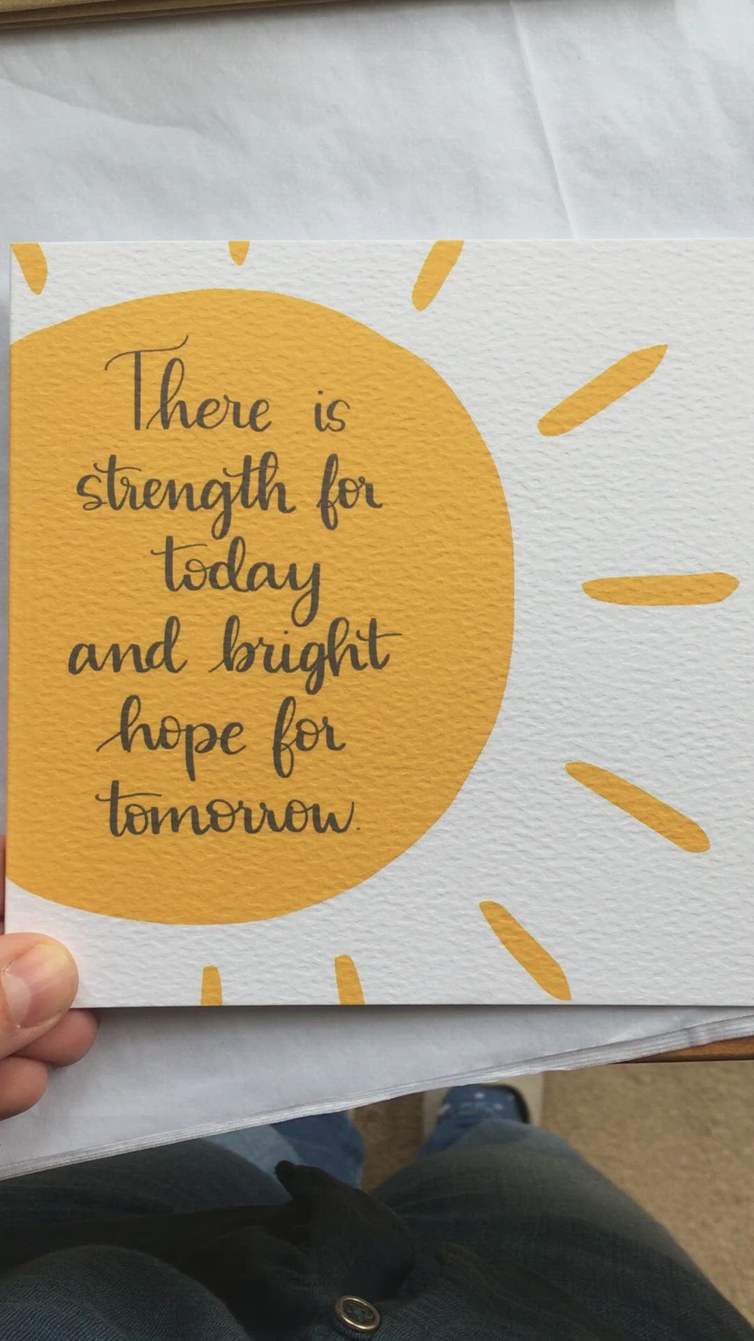 strength for today and bright hope for tomorrow christian encouragement card