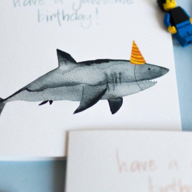 Funny pun shark birthday card And Hope Designs Cards