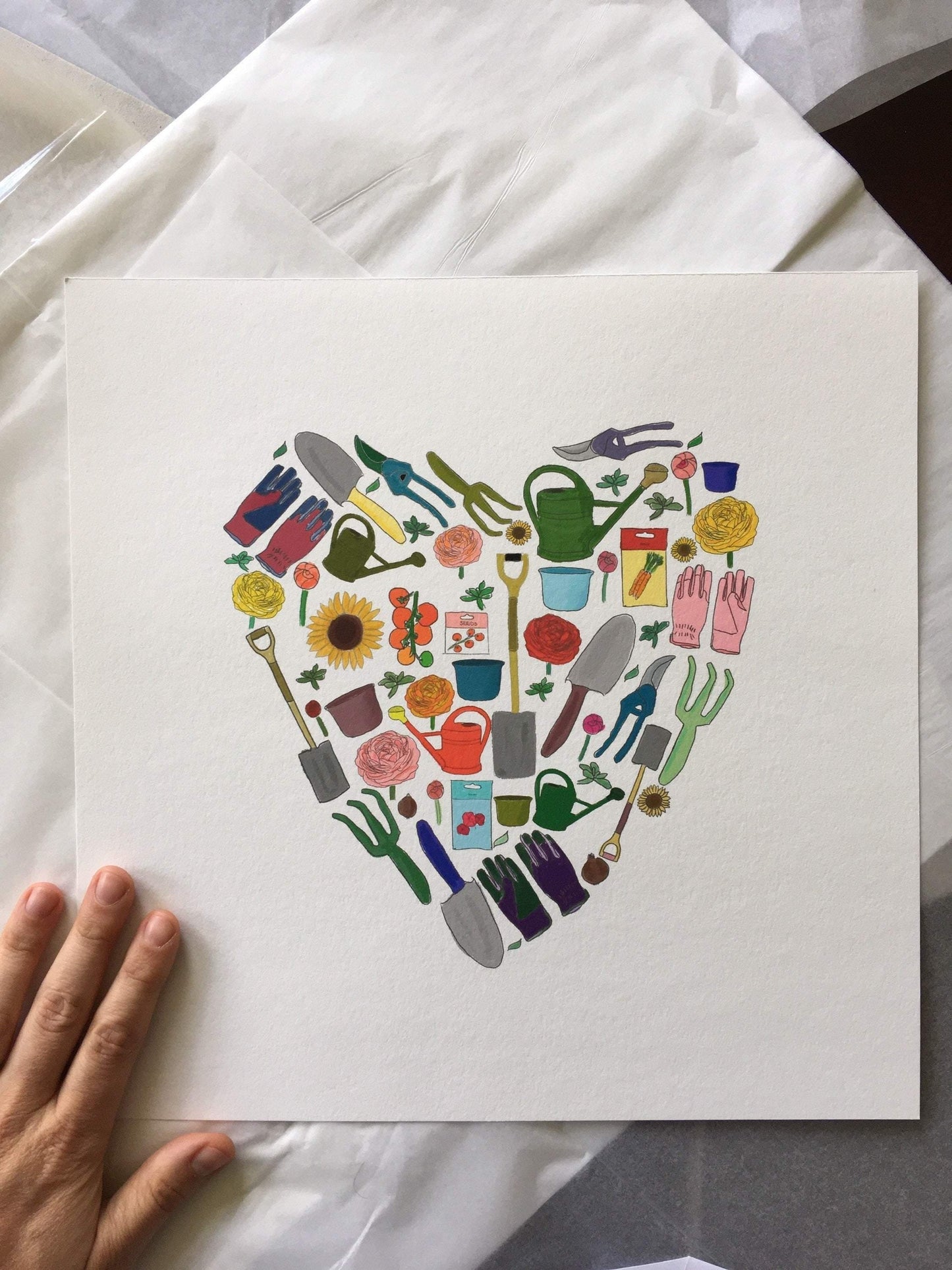 Gardening Heart Print And Hope Designs Print