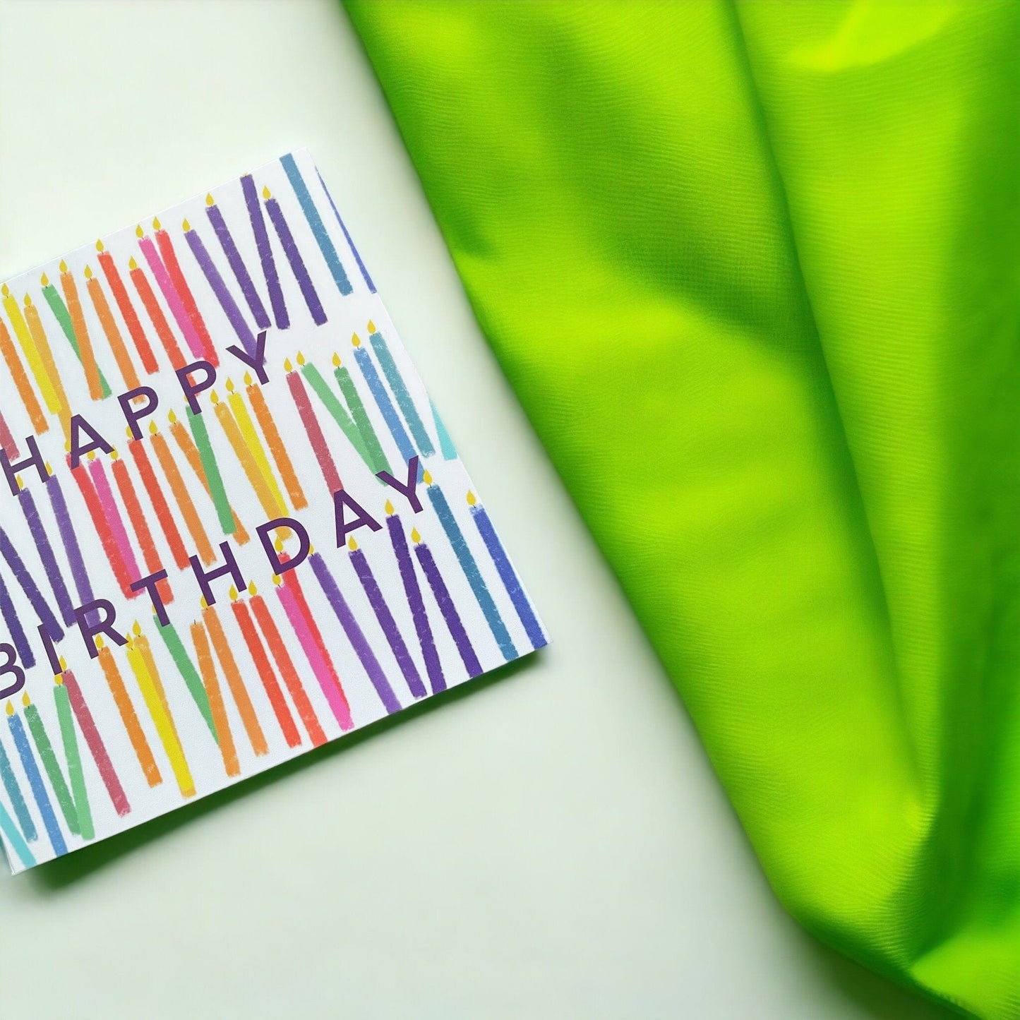 Happy birthday rainbow candles card And Hope Designs Cards