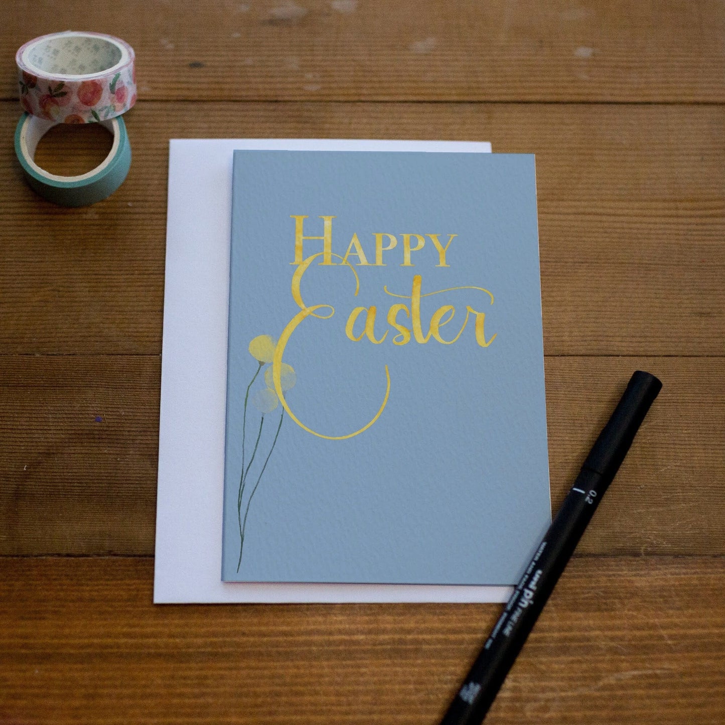 Happy Easter pastel blue card And Hope Designs Greeting & Note Cards