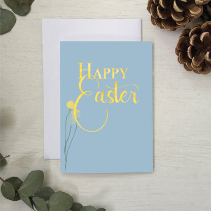 Happy Easter pastel blue card And Hope Designs Greeting & Note Cards