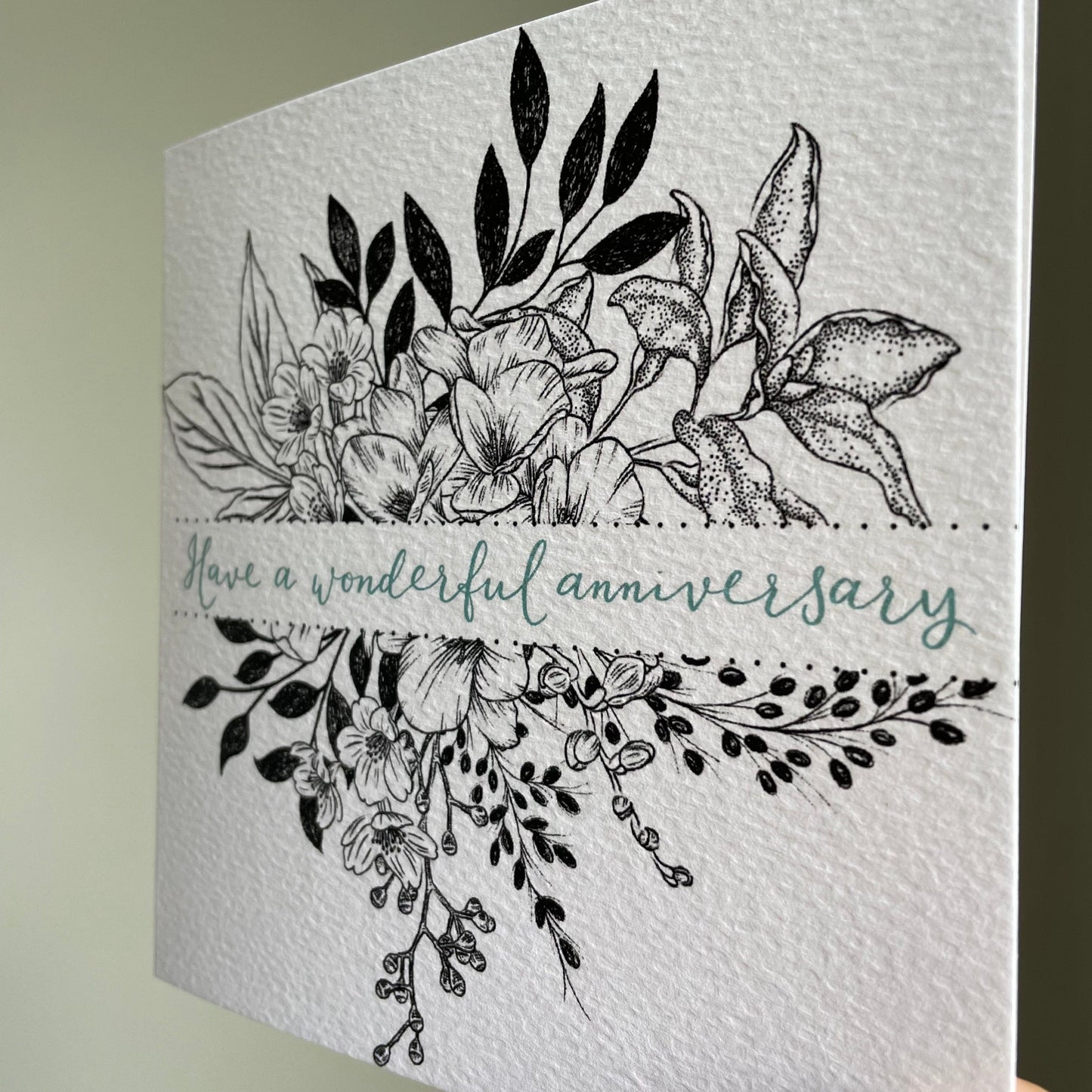 Have a wonderful anniversary elegant textured card And Hope Designs Greeting & Note Cards