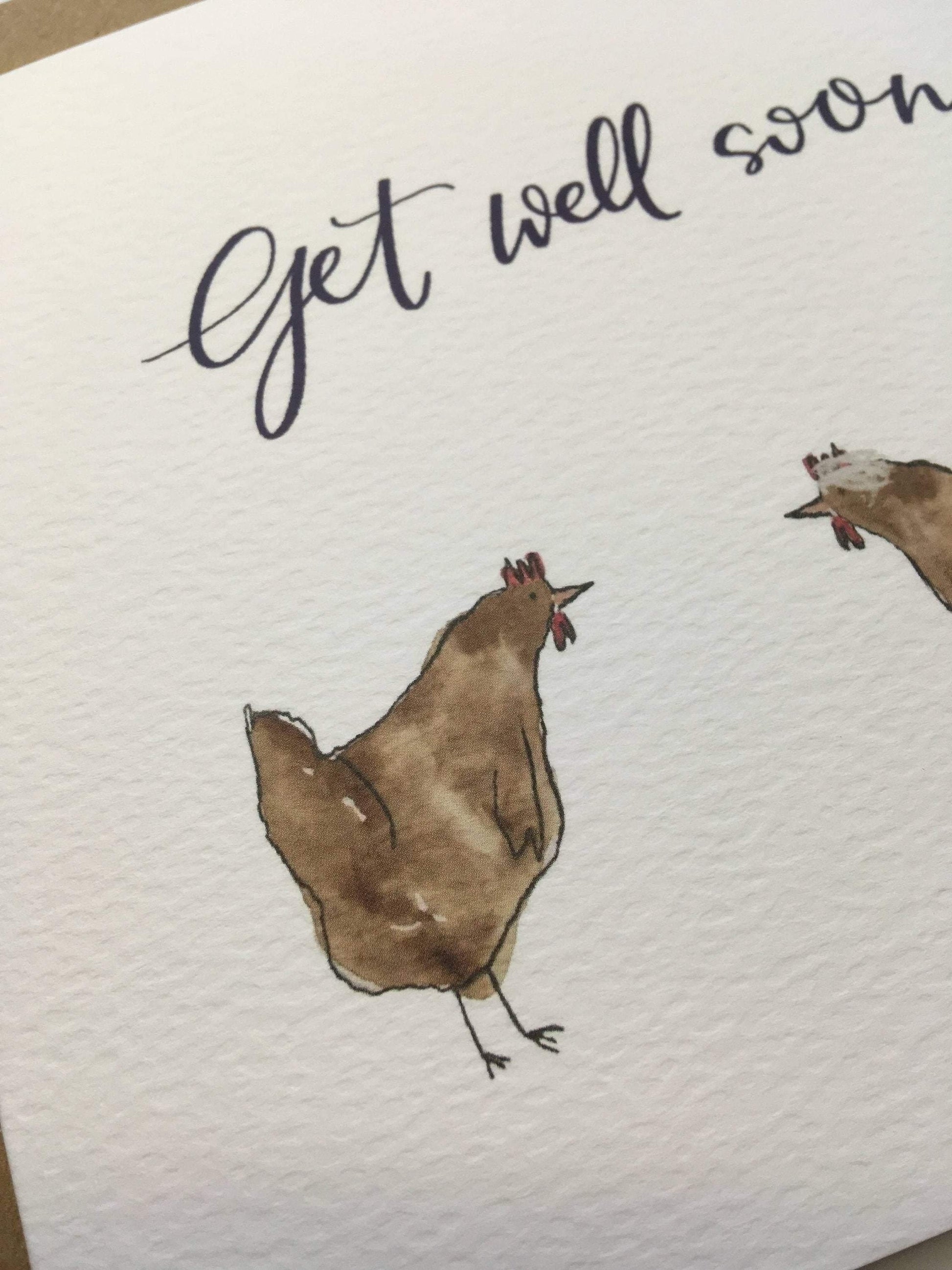 Hens get well soon card And Hope Designs Cards