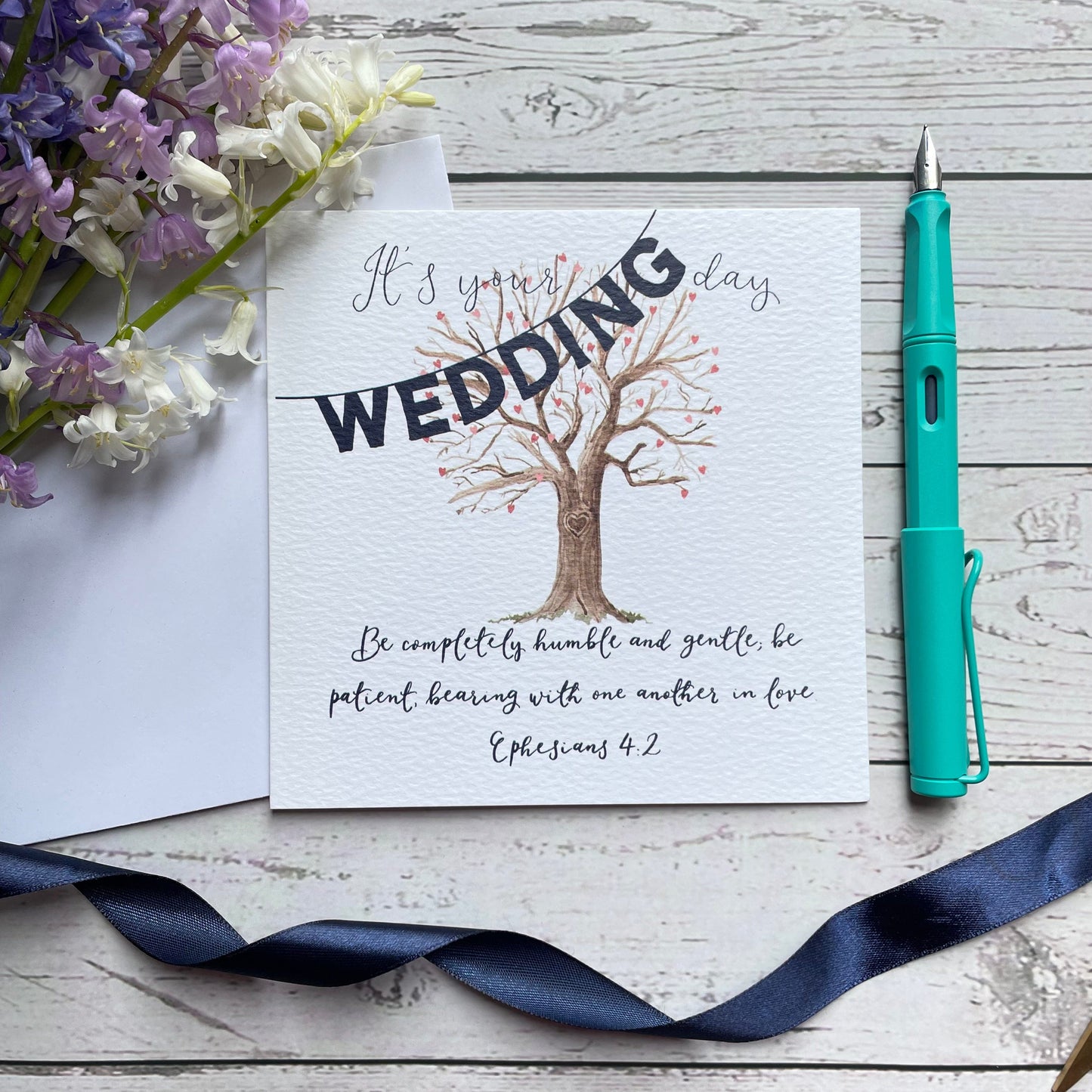 Love tree Christian wedding card And Hope Designs Cards