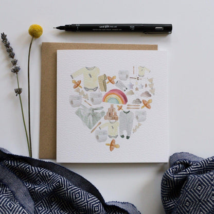 New baby heart card And Hope Designs Cards