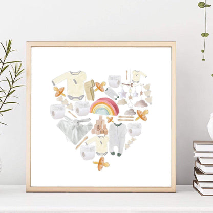 New Baby Heart Print And Hope Designs Print