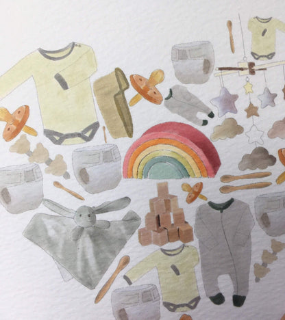 New Baby Heart Print And Hope Designs Print