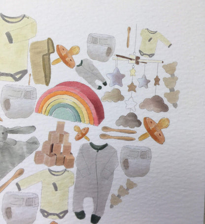 New Baby Heart Print And Hope Designs Print