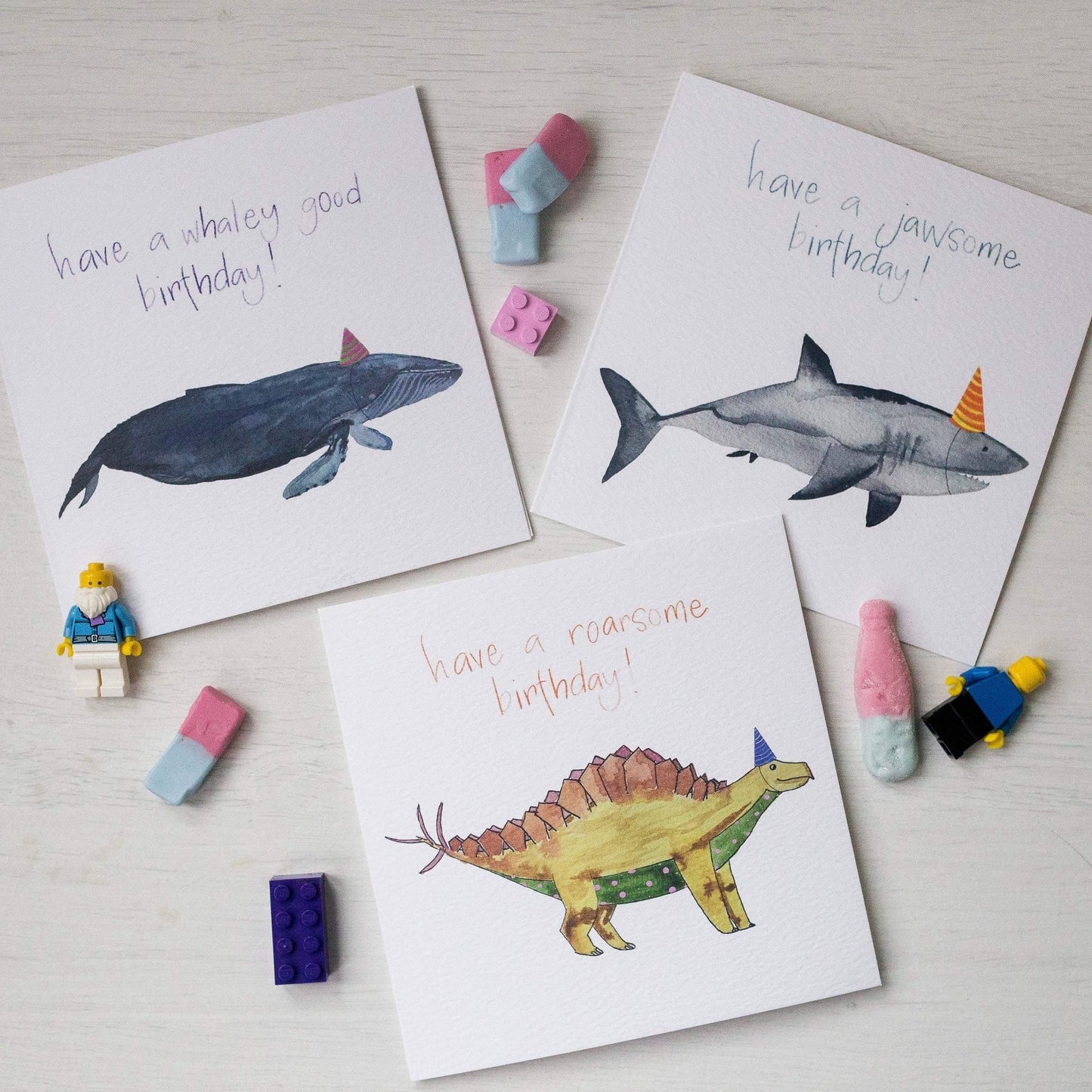 Set of 3 pun party animal birthday cards And Hope Designs Cards