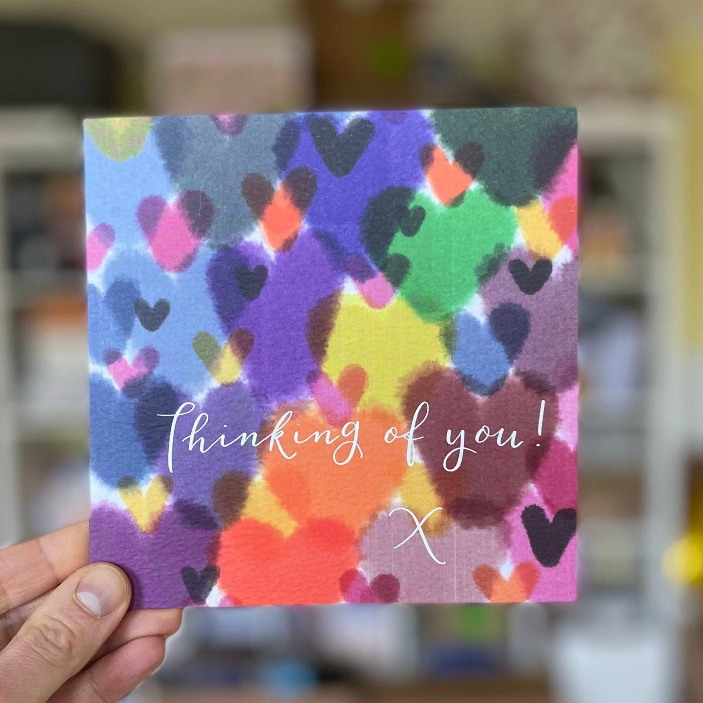 Thinking of you watercolour heart card And Hope Designs Greeting & Note Cards